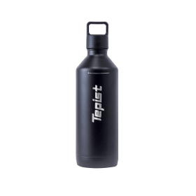 ThirtyO 30oz Stainless Steel Bottle Compatible with Sodastream Machines (Color: Black)